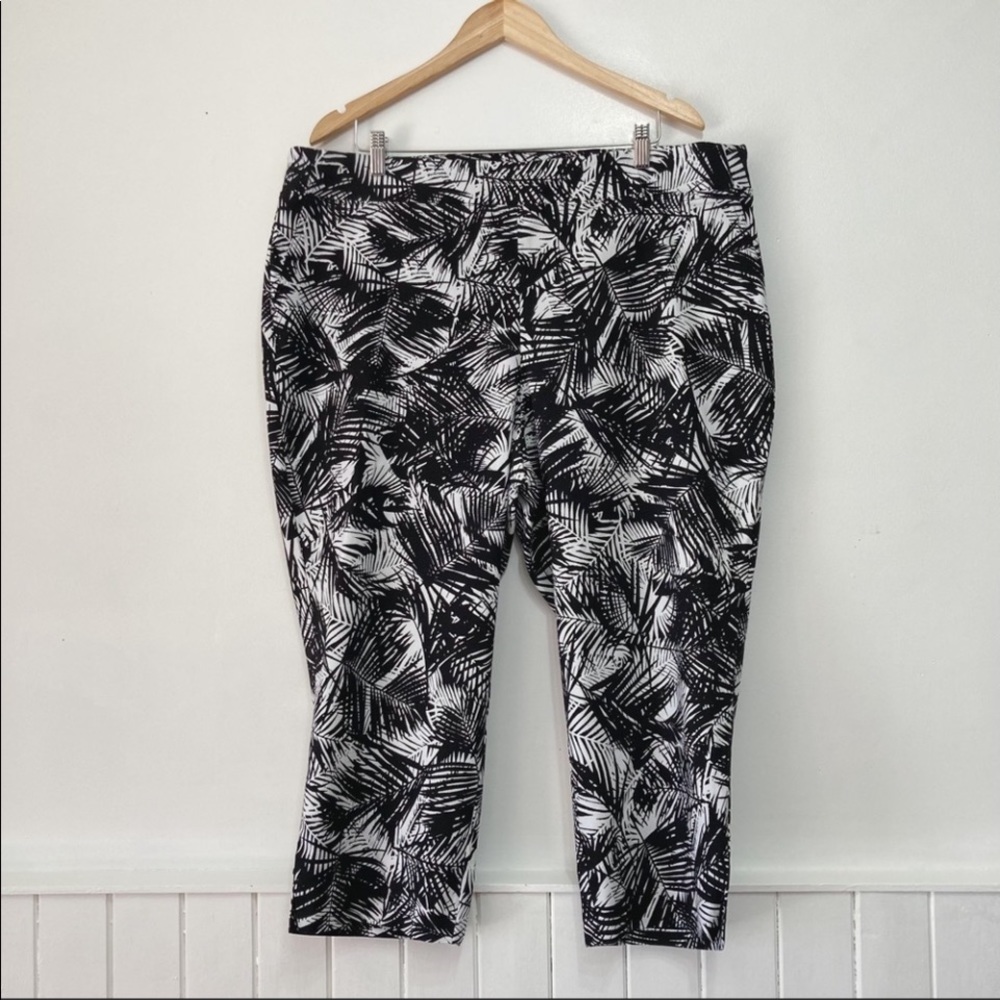 Cynthia Rowley Tropical Print Capri Pants Size 20W